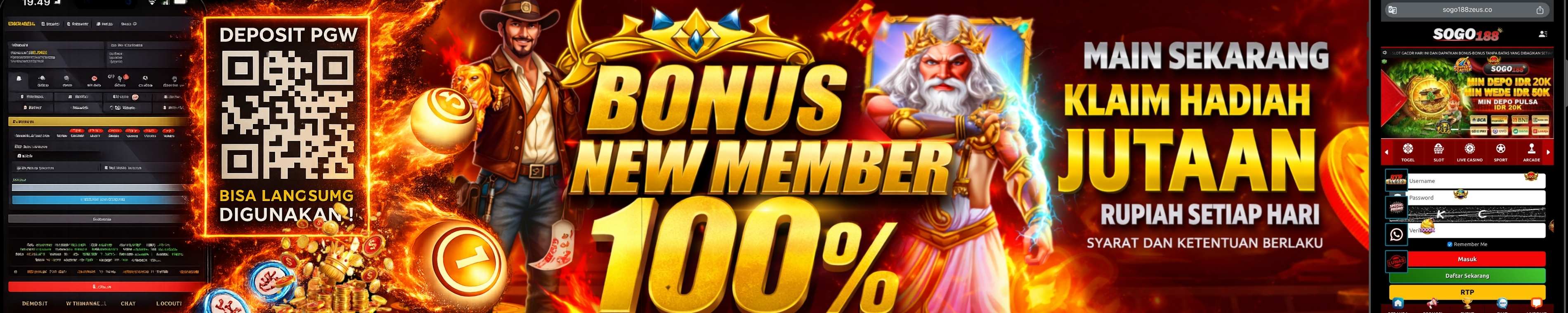 BONUS NEW MEMBER 100%